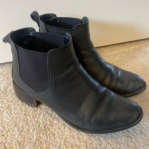 Cole Haan Black Leather Chelsea Ankle Boots